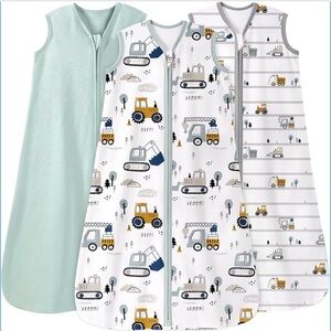 100% Cotton Sleepsacks lot-3 12-18 mo size large cars tractors .5 tog Unnivoll